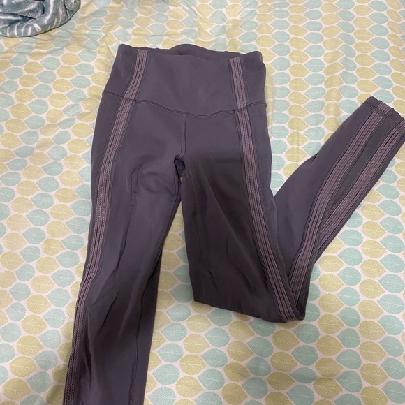 Lululemon grey full-size leggings. - Picture 1 of 3